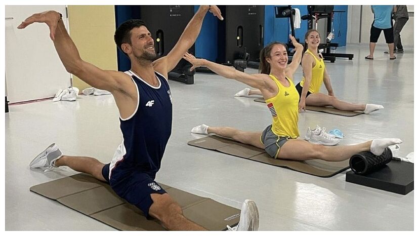 Djokovic with Yoga